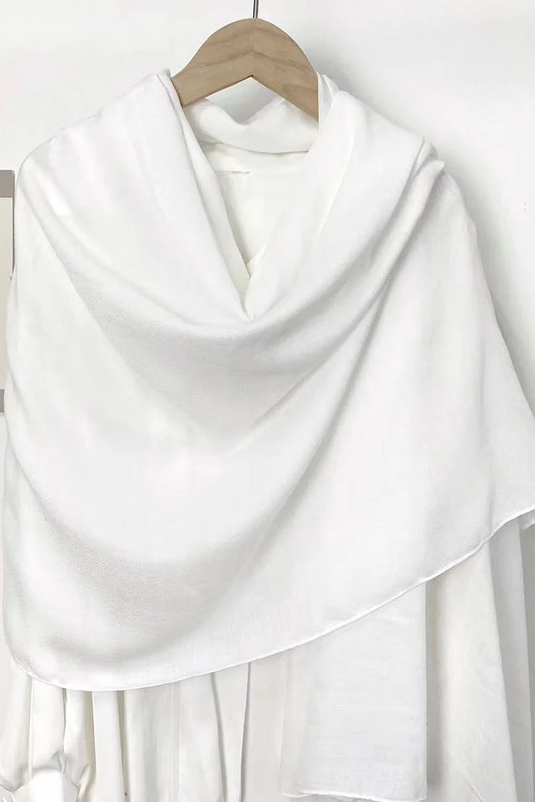 Linen Solid Color Shawl Hijab Shayla Head Scarf