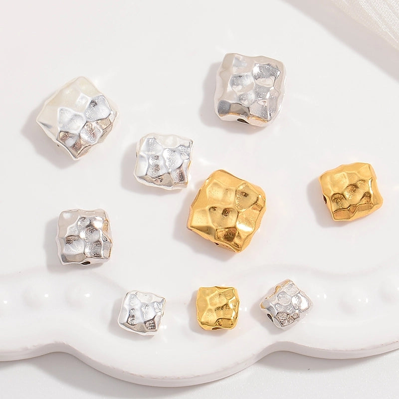 1 Piece 6*6mm 7.88*7.88mm 9.88*9.88mm 925 Sterling Silver 22K Gold Plated Rhodium Plated Geometric Jewelry Accessories