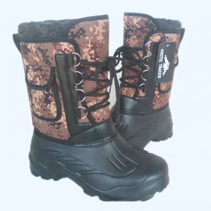 ARCTIC TRACKS Brand Autumn Winter Warm Men Fashion Snow Boots Military Fishing Skiing Waterproof Simple Casual Mid-calf Shoes