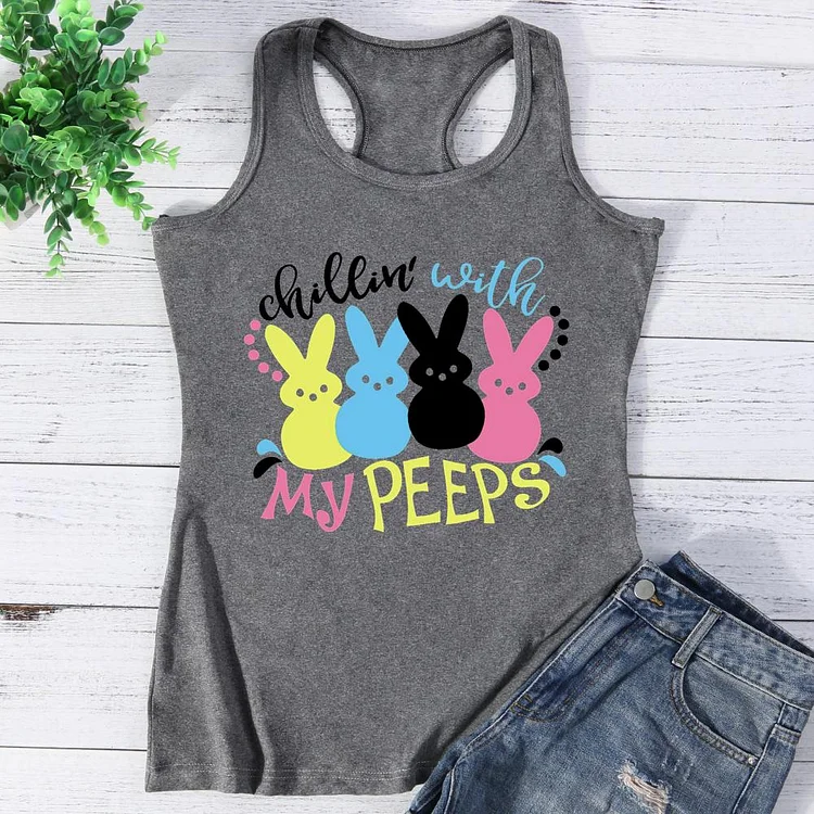 Chillin' With My Peeps Vest Top-Annaletters