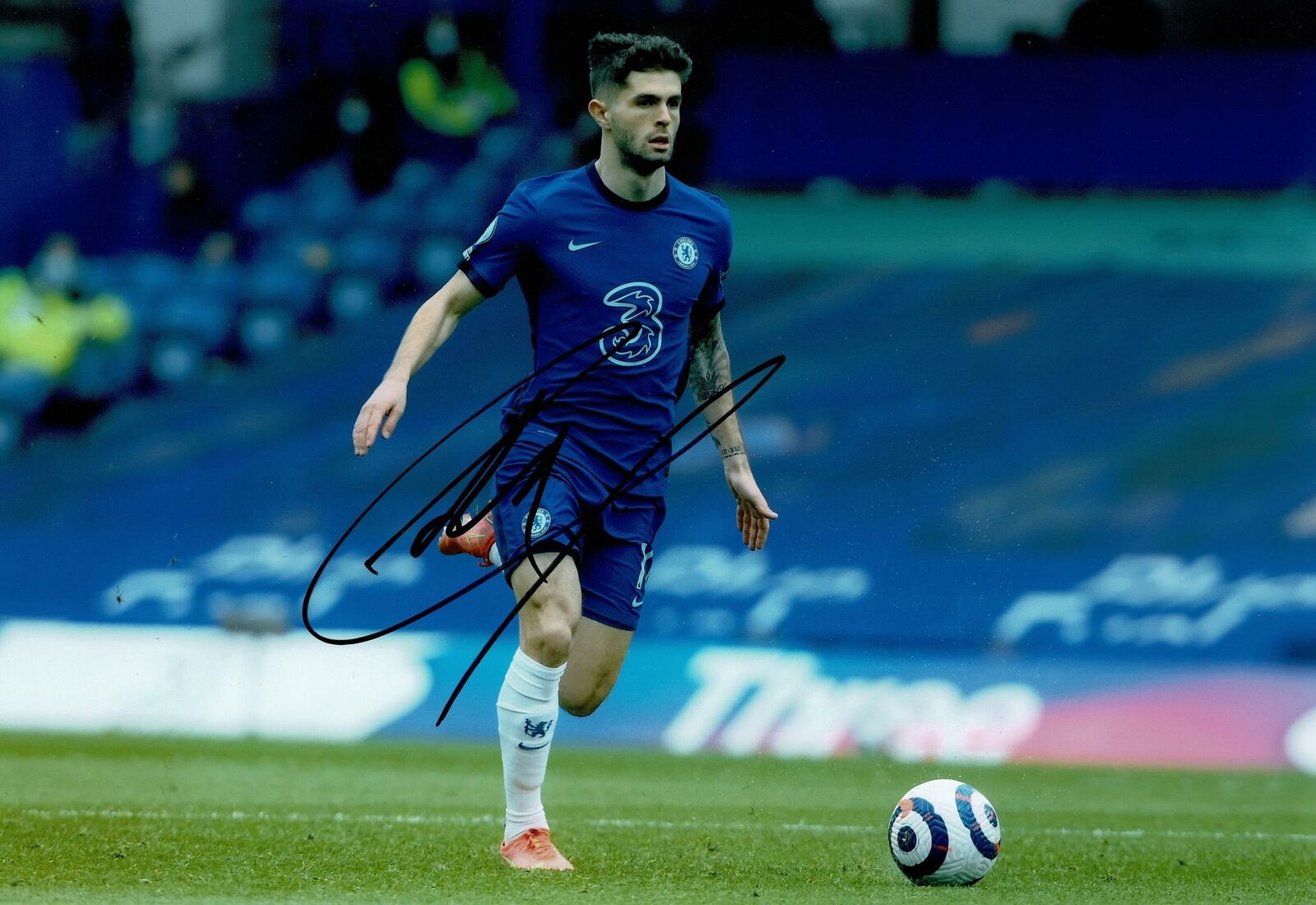 Christian Pulisic Signed 12X8 Photo Poster painting Chelsea FC Genuine Signature AFTAL COA (9015