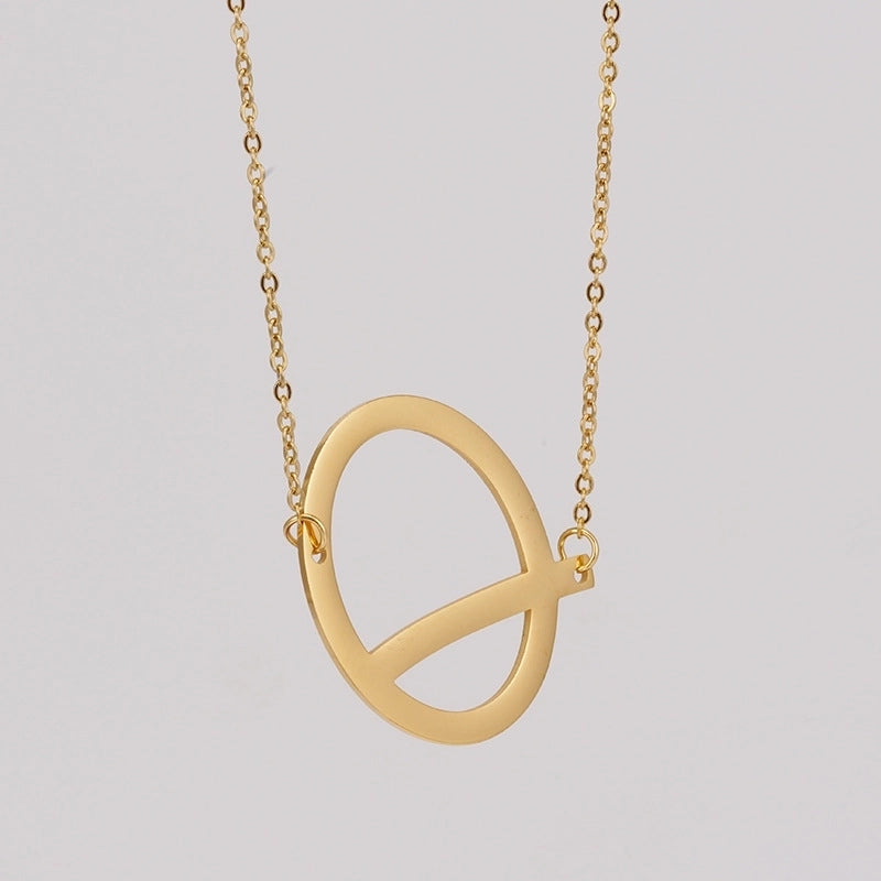 Minimalist Letter Stainless Steel Necklace Plating Stainless Steel Necklaces
