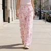 Women's Vintage Street Style Pink Camo Casual Pants by Inlyline
