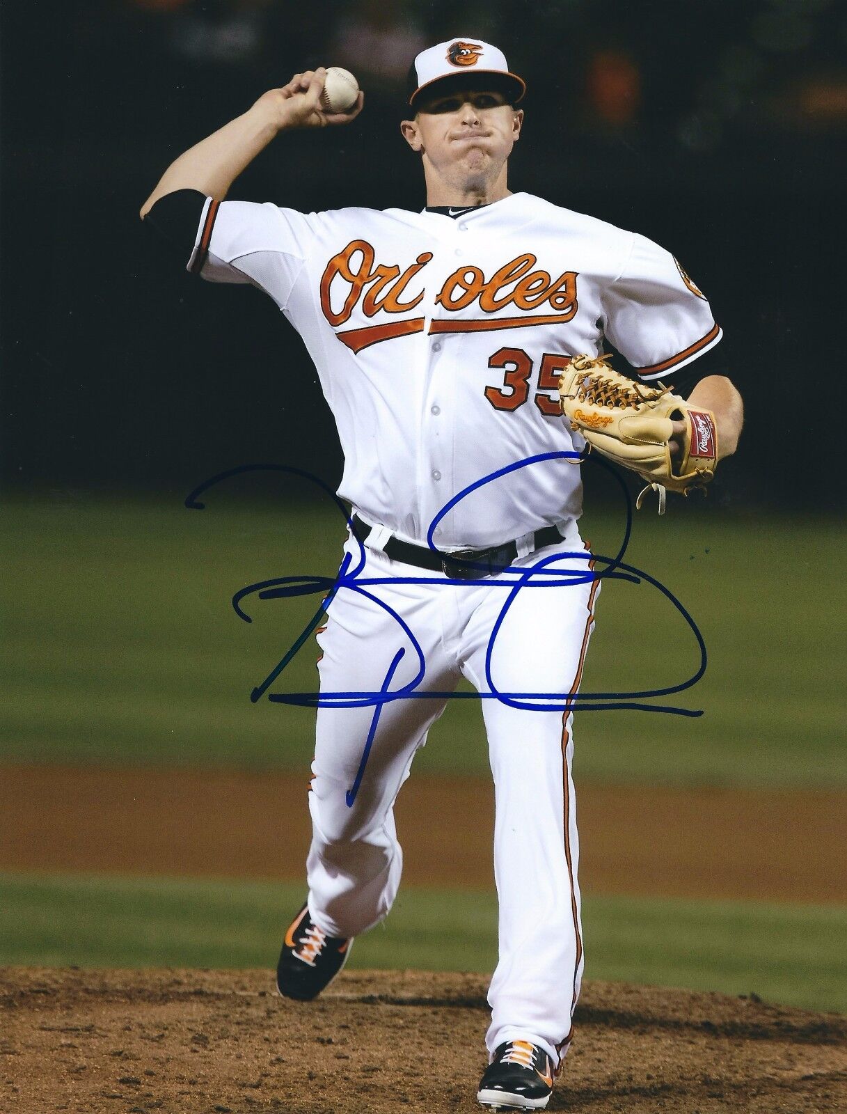 AUTOGRAPHED 8x10 BRAD BRACH Baltimore Orioles Photo Poster painting W/COA