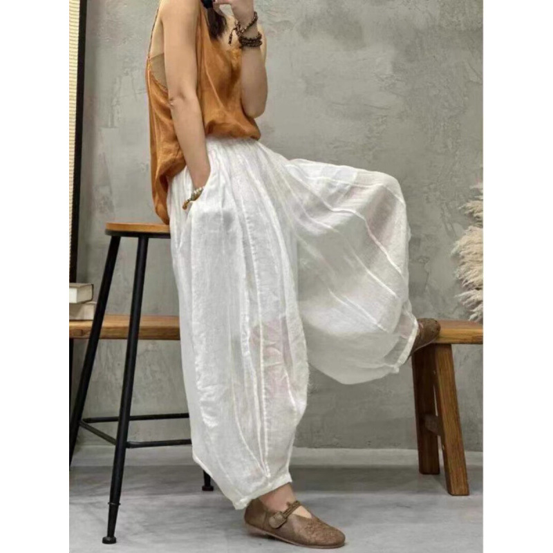 Simple Solid Color Wide Leg Pants