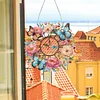 Acrylic Special Shape Peony Butterfly 5D Diamond Painting Wreath Clock