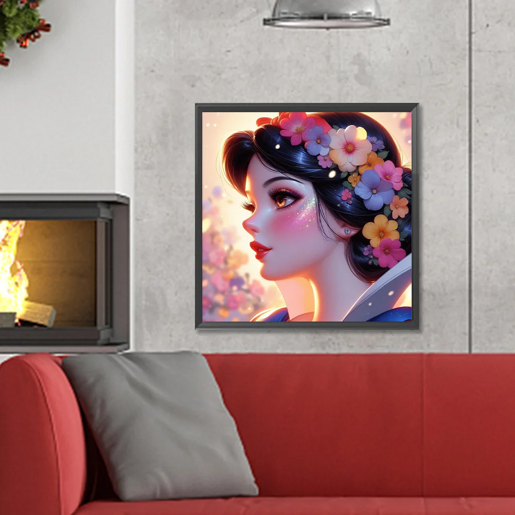 Diamond Painting - Full Round Drill - Mermaid Snow White(Canvas|30*30cm)