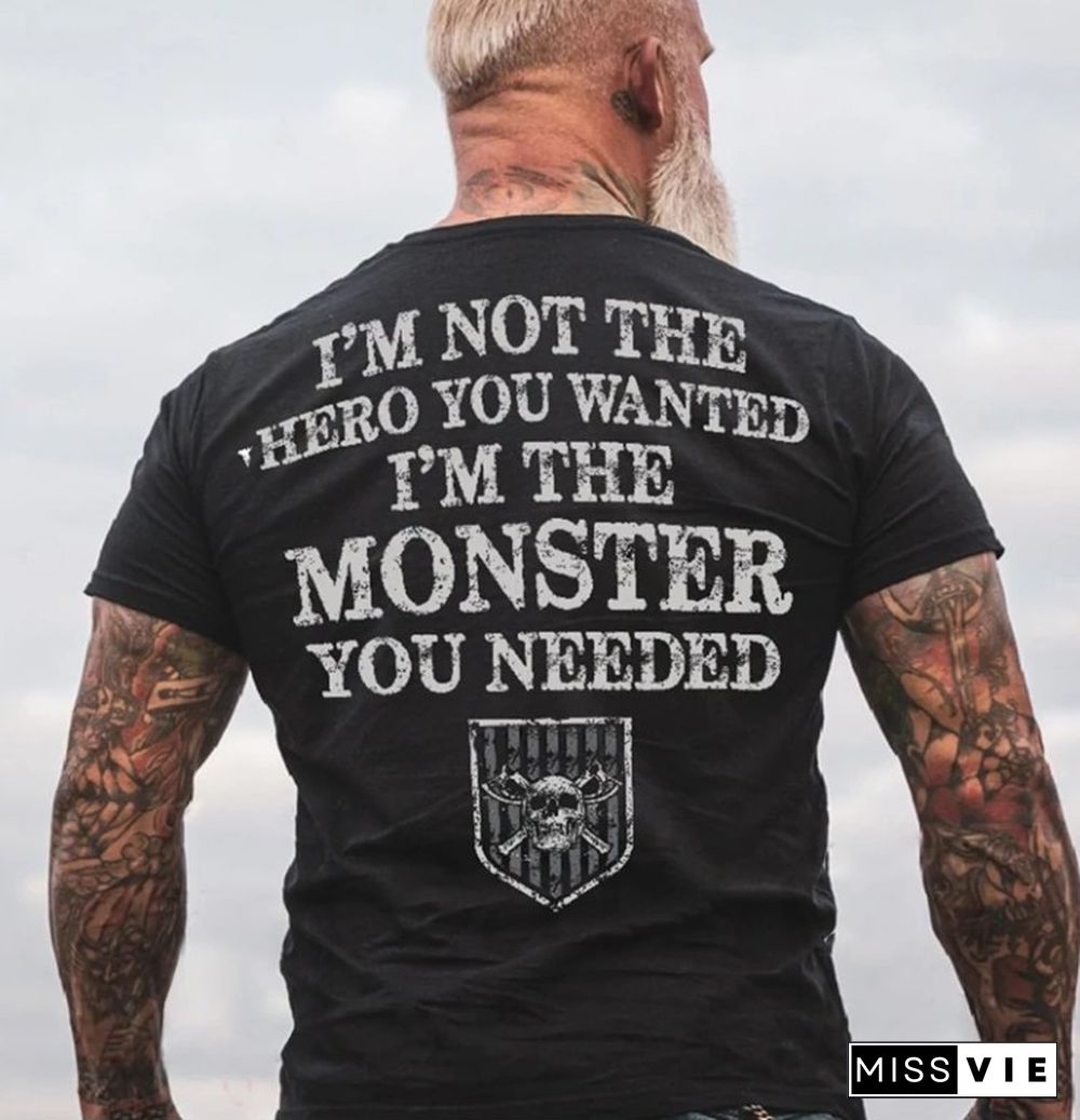 Vikings Monster You Needed Printed Men's T-Shirt