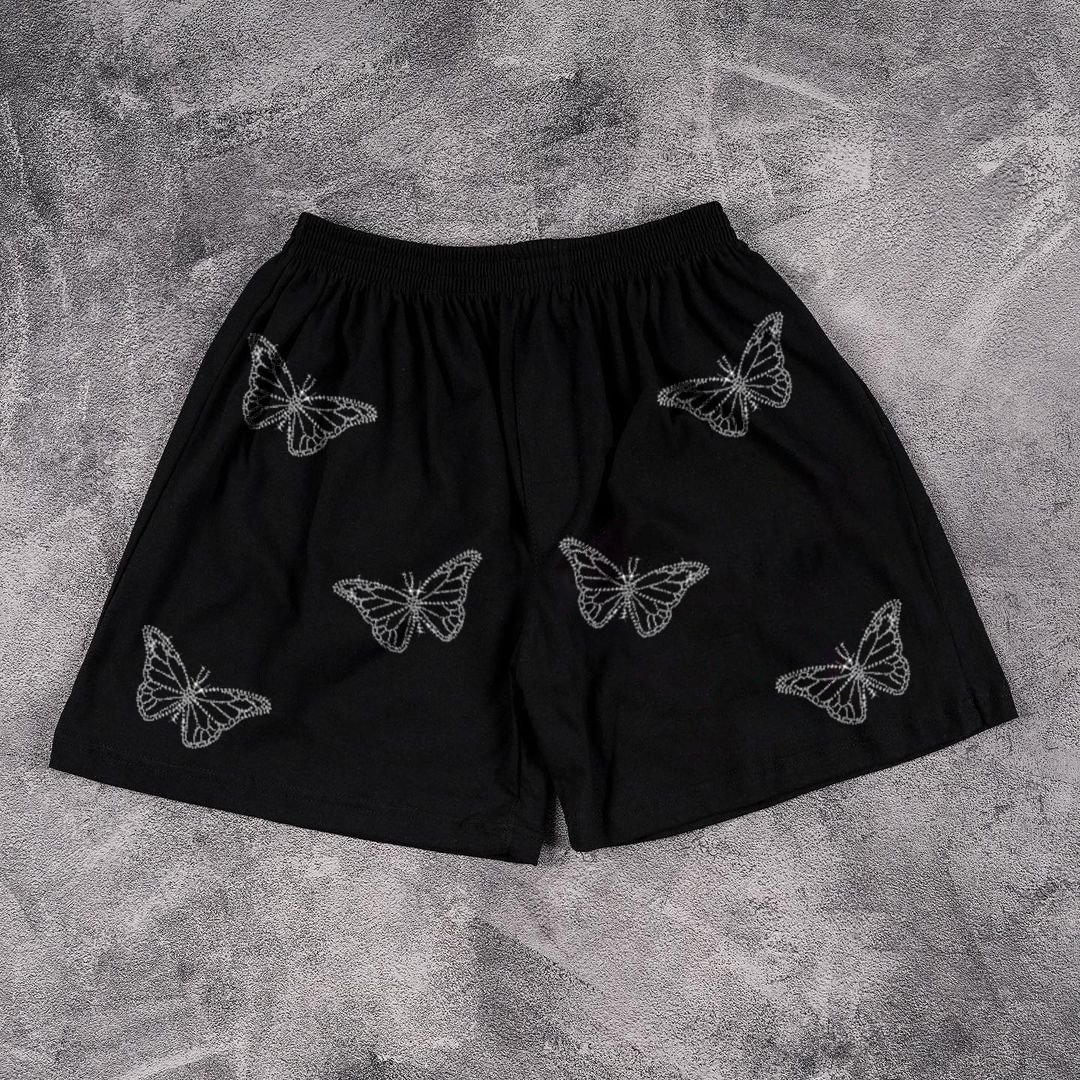 Casual Butterfly Print Loose Versatile Shorts