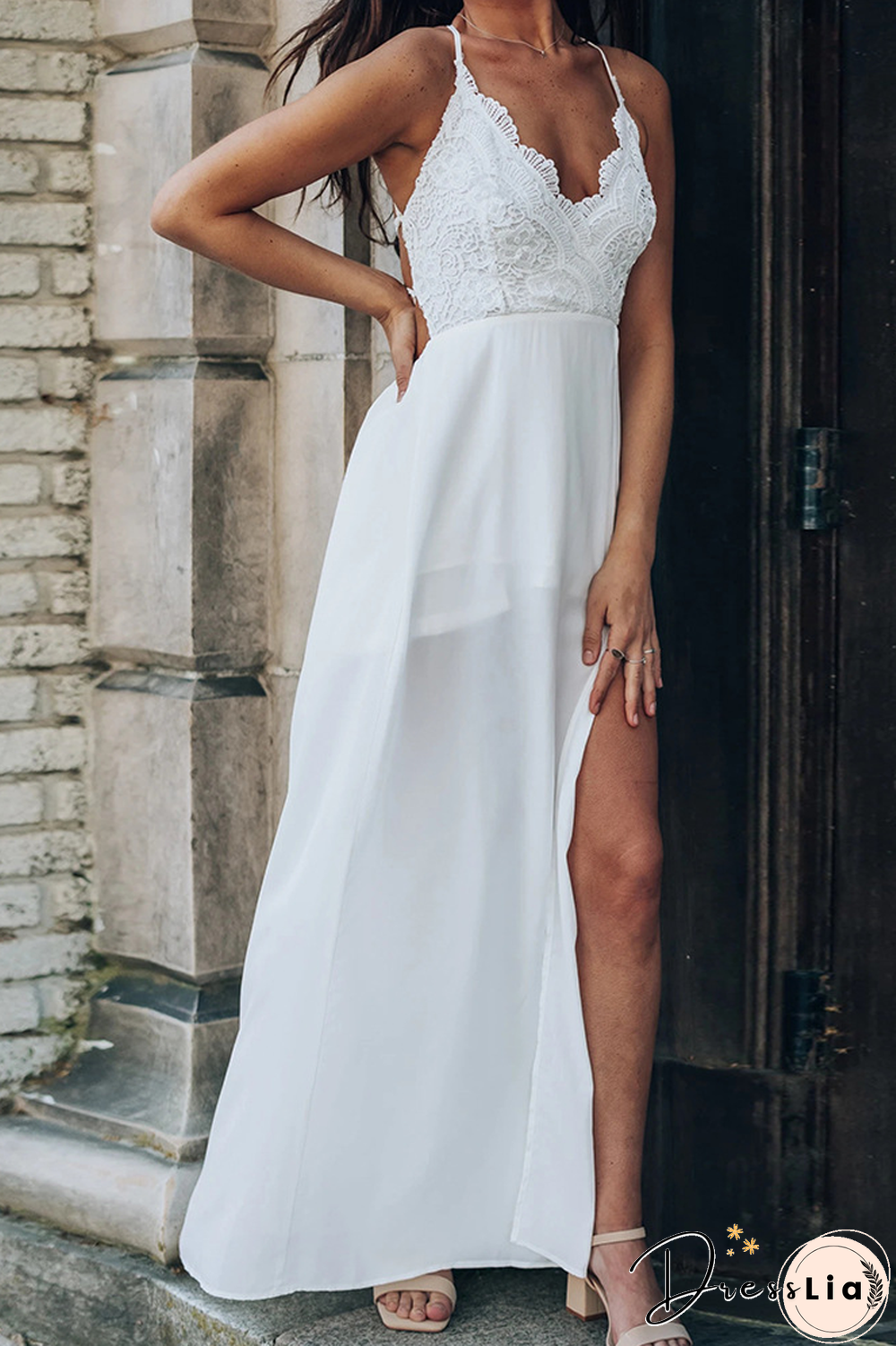 KarliDress You Found My Heart White Lace Dress P12915