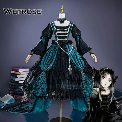 [Wetrose] Sieglinde Sullivan Green Emerald Witch Arc Black Butler Cosplay Costume Full Set Wig