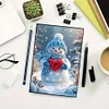 2 Stück 50-seitiges A5 Weihnachtsmann Schneemann Diamond Painting Notizbuch für Erwachsene Geschenk