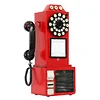 Decorative Telephones Model Retro Wall Mounted Phone Decoration Antique Vintage Rotary Dial Office Phone Ornament 
