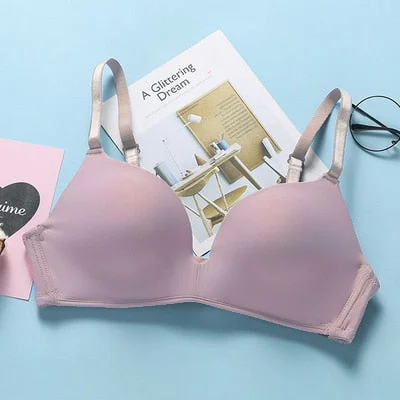 A/B Cup Women Seamless Bra Sexy Underwear Bralette Push Up Bra Female Brassiere Intimate Lingerie Solid Color Wirefree Bras