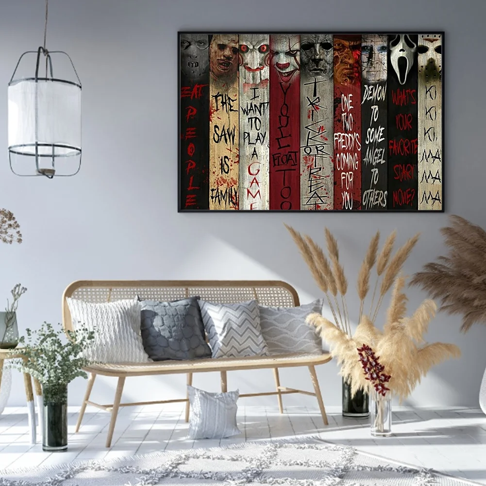 Diamond Painting - Full Round Drill - Horror Skull(50*40cm)