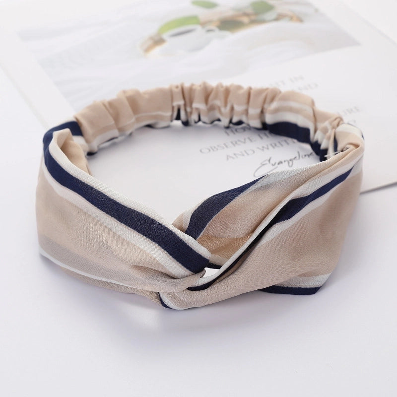 Women’s Lady Polka Dots Flower Cloth Hair Band