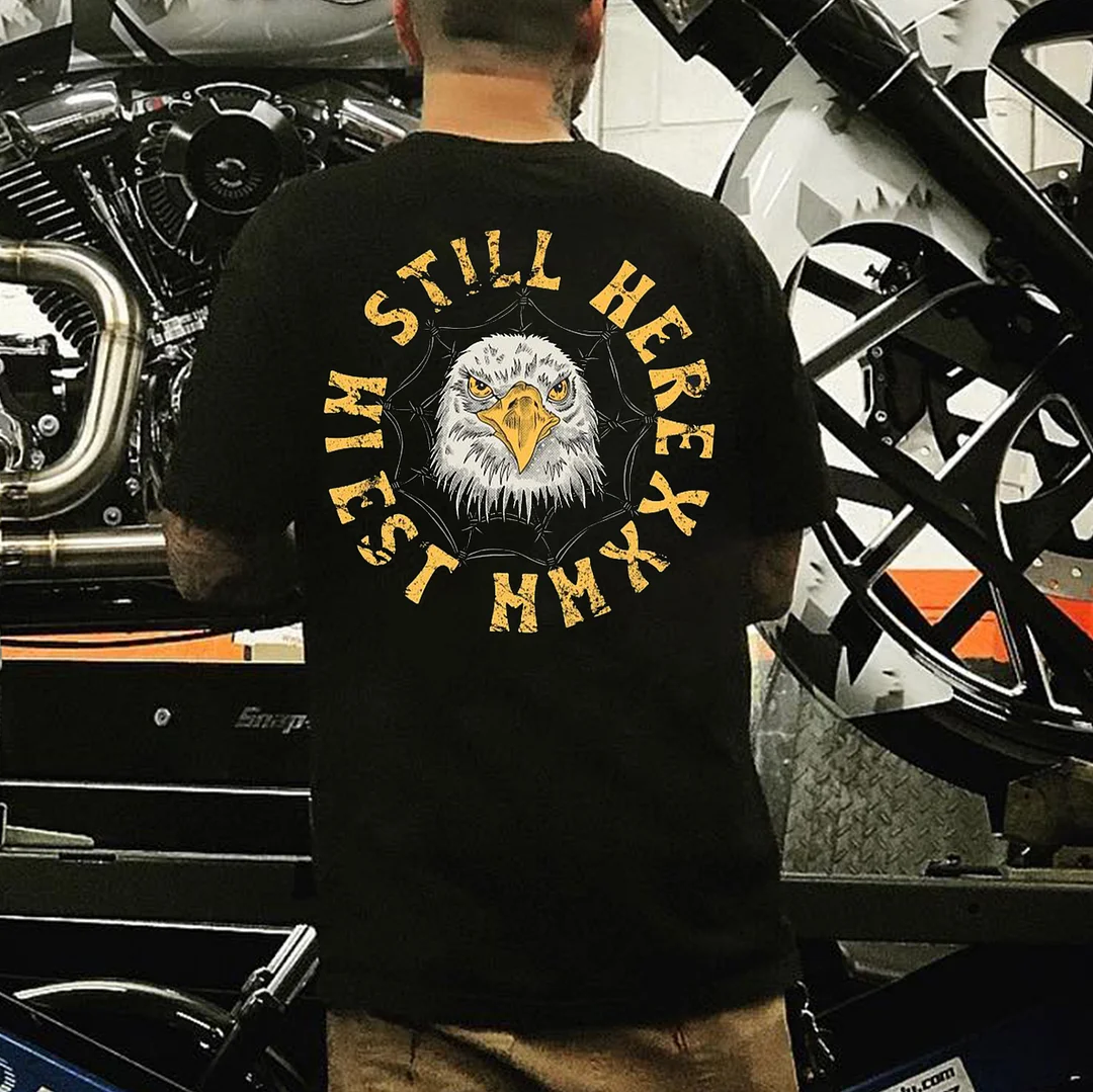 I'M STILL HERE Eagle Black Print T-Shirt