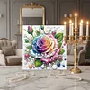 Rose-DIY-Spezialform-Bohrer, Diamantkunst, Perlen-Malset, mit Rahmen 25x25 cm Geschenk, Geschenk