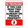 No Trespassing - Vintage Metal Signs - 20*30cm/30*40cm - Warning
