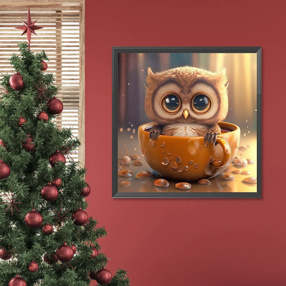 Diamond Painting - Full Round Drill - Owl(Canvas|30*30cm)