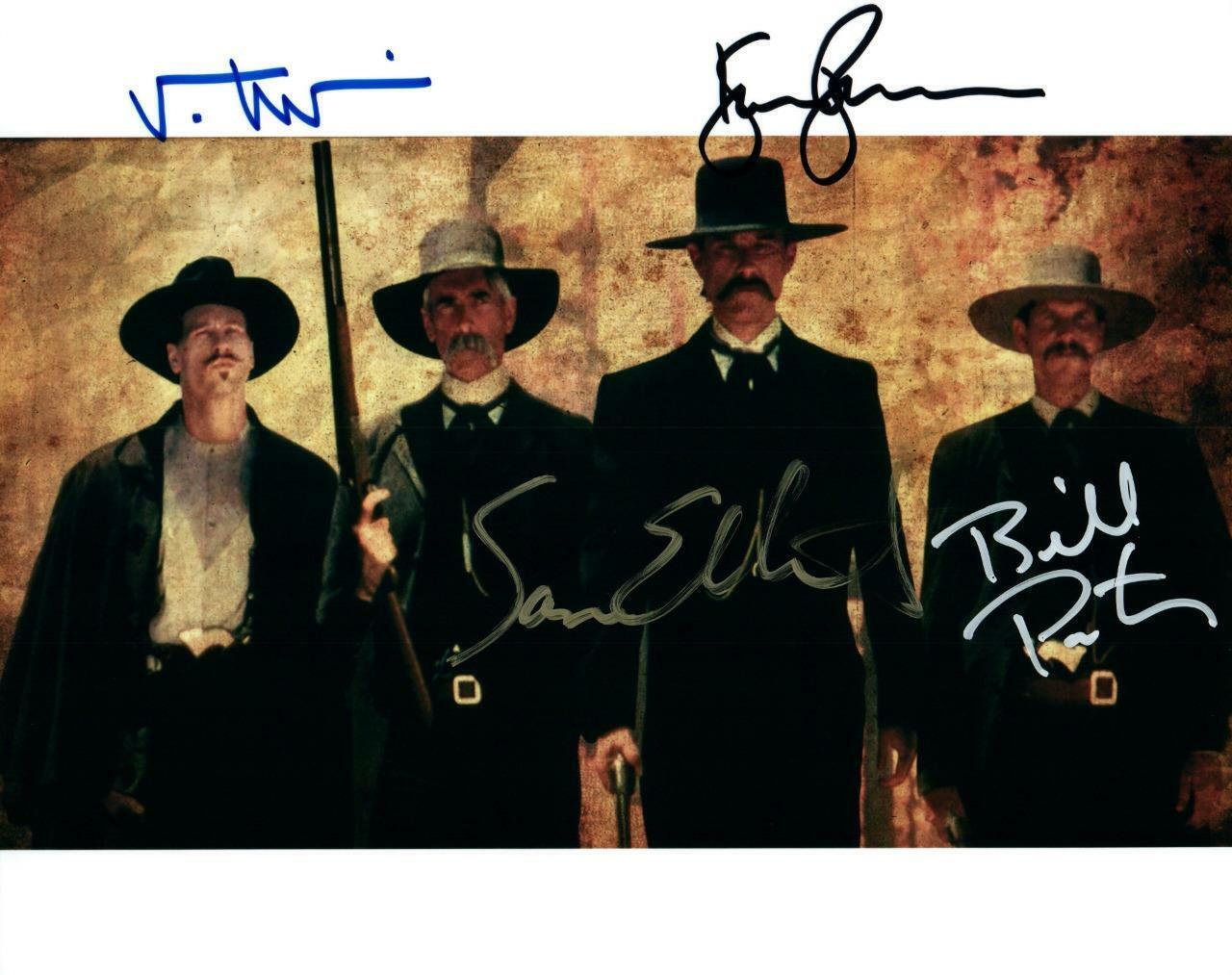 Sam Elliott Russell Tombstone Kilmer +2 signed 8x10 Picture autographed Photo Poster painting