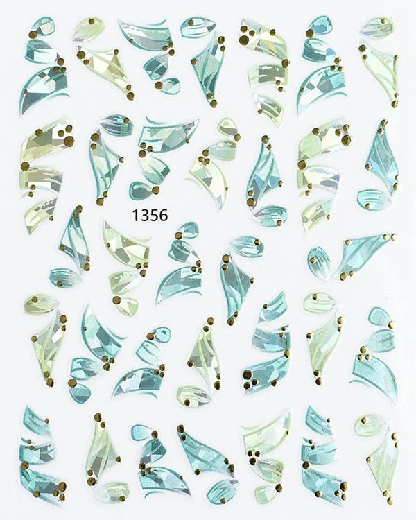 3D Swirl Lines Nail Sticker Geometry Irregular Whirling Wave Cow Print Decal on Nails Art Charms Manicure Slider Tip Accessories-Nail Inspo