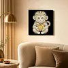 DIY Pearl Painting Monkey for Home Wall Decor with Frame(30x30cm)