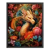 >SALE<Full Embroidery Eco-cotton Thread 11CT Print Flower Dragon Cross Stitch 50x60cm