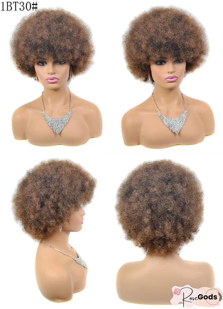 Explosive Head Wig Head Cover Microwave Curly Hair Fluffy Wig Head Cover