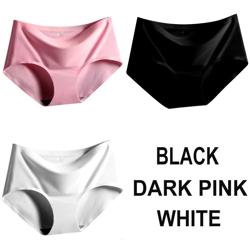 3PCS/Set Seamless Panties Women Panties Sexy Female Underpants Briefs Invisible Pantys Solid Color Soft Intimate Lingerie M-2XL