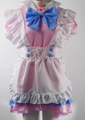4XL plus size Kawaii Cute Loli Japanese Lolita Cosplay Maid Summer Short Sleeve T Shirt Mini Tutu Dress Korean Dresses  8Q