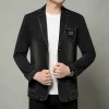 Denim cotton blazer jacket