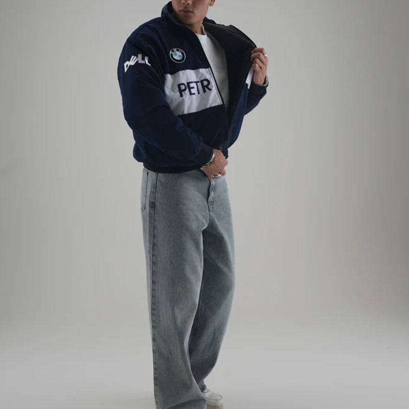 Unisex Racing Style Street Fashion Loose Racing Casual Print Jacket