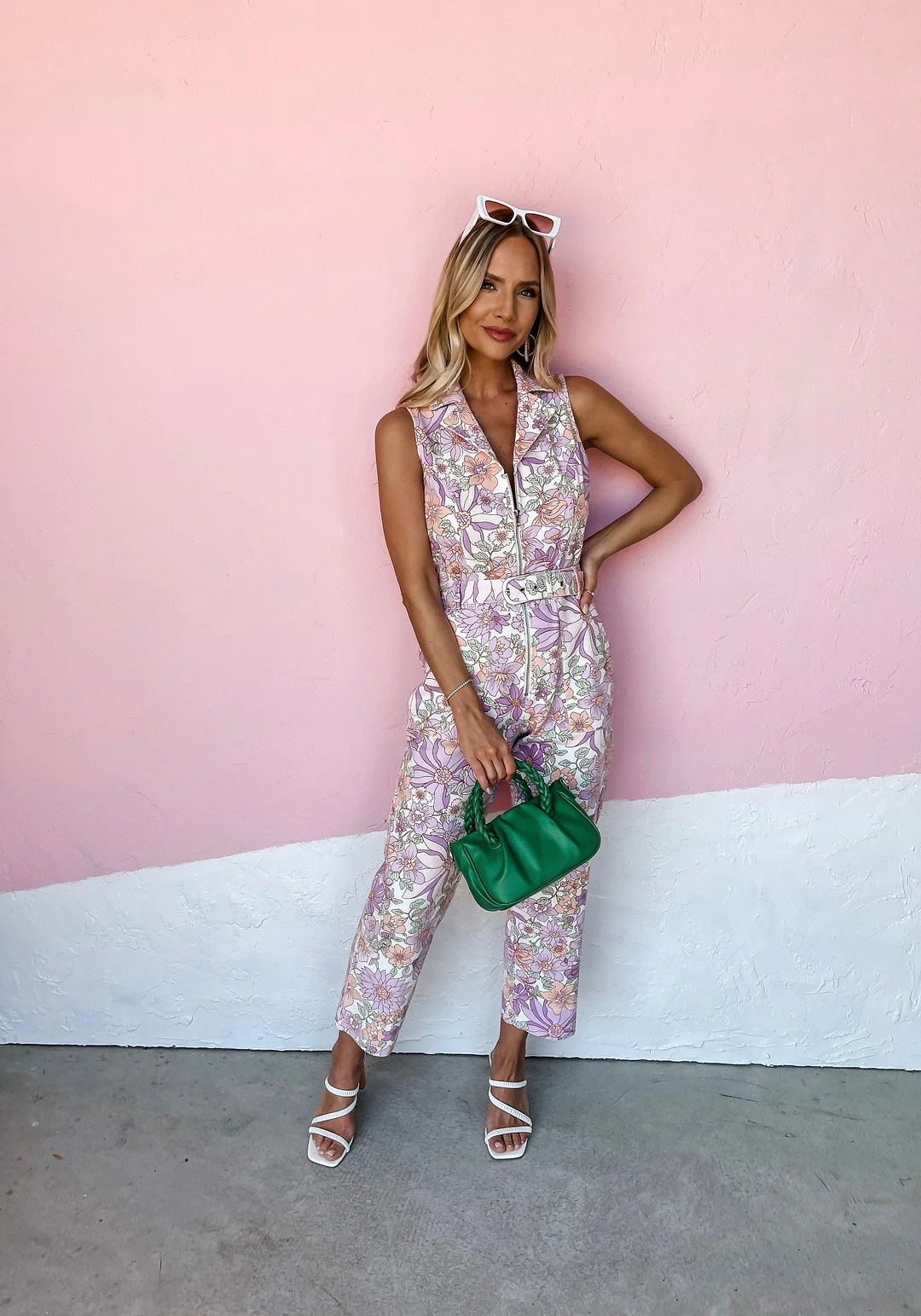 Feel The Love Floral Zip Up Jumpsuit
