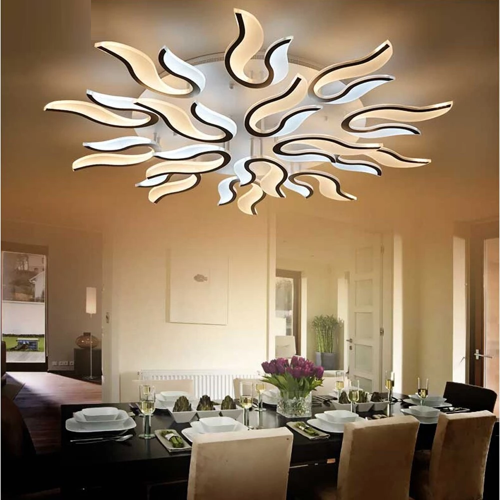 LED Modern Iron Acrylic Fire LED Lamp.LED Light.Ceiling Lights.LED Ceiling Light.Ceiling Lamp For Foyer Bedroom