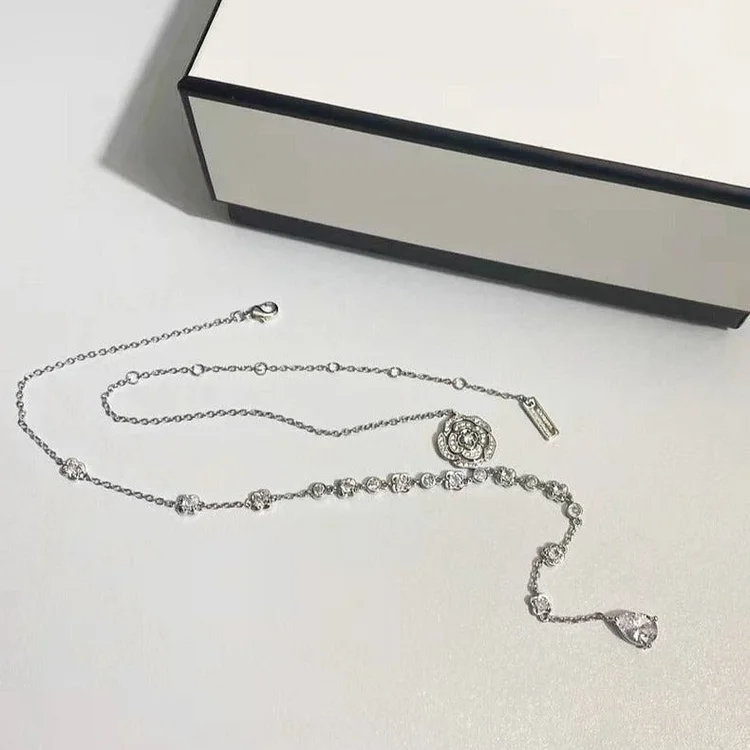 Sterling Silver Camellia Pendant