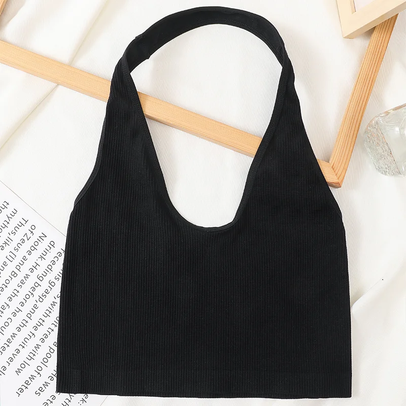 Women Tank Tops Deep V Neck Bralette Rib Bra Top fashion Underwear Backless Off Shoulder Camis fashion Camisole Fashion Halter Tops