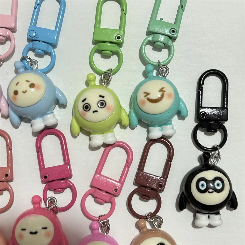 Colorful Keychain Egg Party Pendant Cyber Celebrity Cartoon Hanging Ornaments Strange Cute Egg Matching Girls’ Accessories