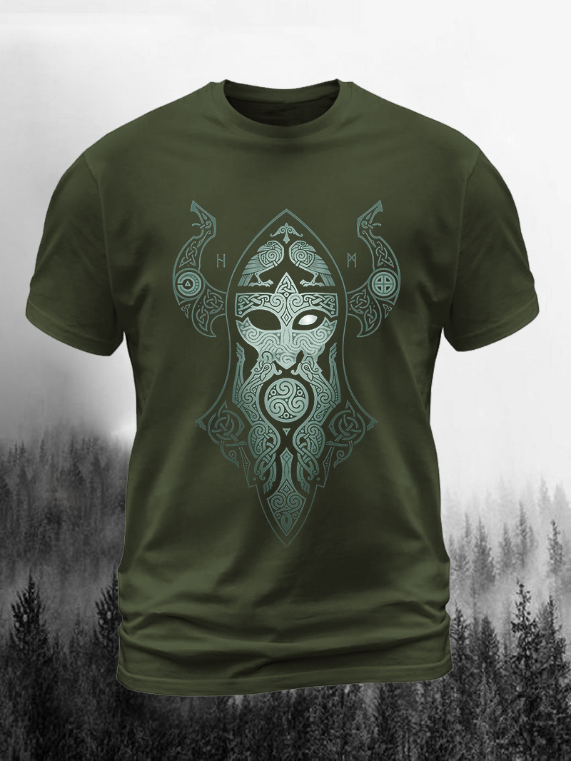 Northern Vikings Print Short Sleeve Men's T-Shirt