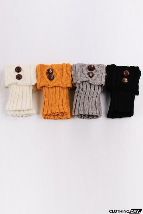 Tortoise Shell Button Boot Cuffs