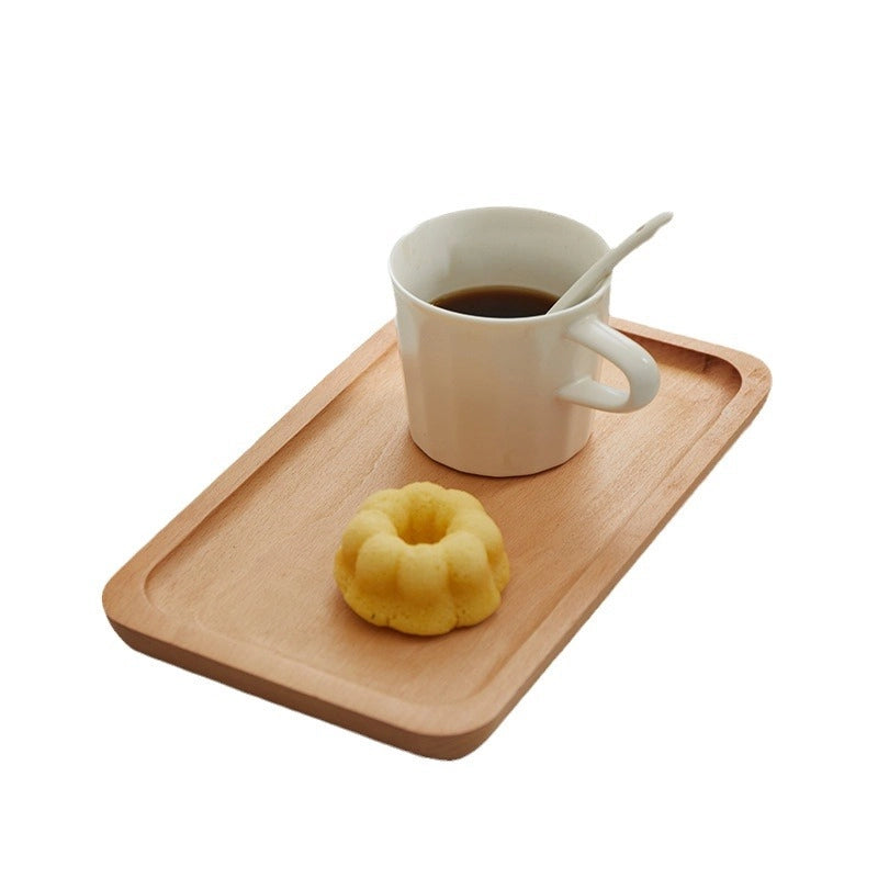 Japanese-style Oval Wooden Tray Solid Wood Rectangular Plate Black Walnut Afternoon Tea Coffee Tray Exquisite Small Tray