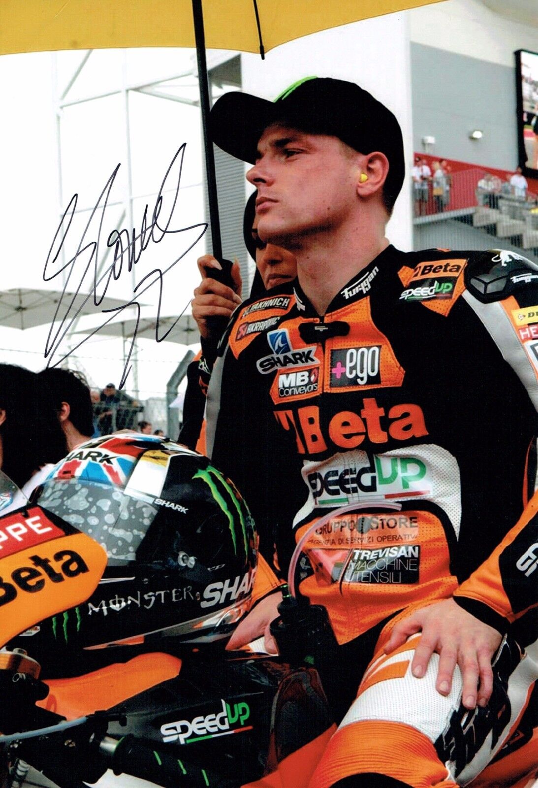 Sam LOWES SIGNED British MOTO2 Autograph 12x8 Grid RACE Photo Poster painting AFTAL COA