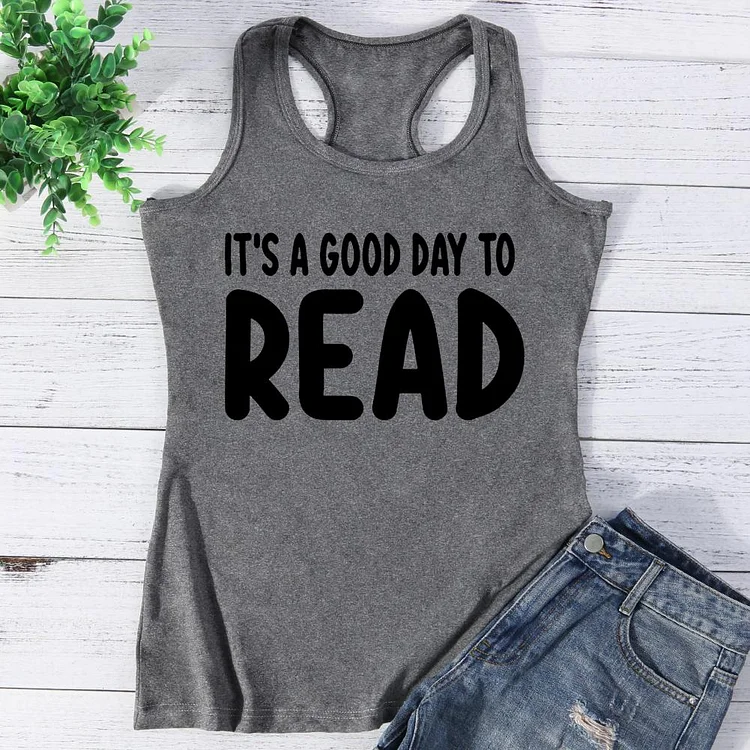 It's A Good Day To Read A Book Book Lovers Vest Top-Annaletters