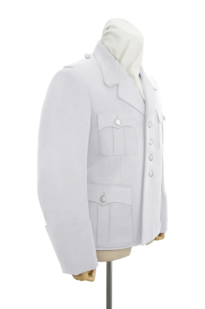   Luftwaffe German M33 General Officer White Gabardine Jacket Dress Tunic Dress Short Cut German-Uniform