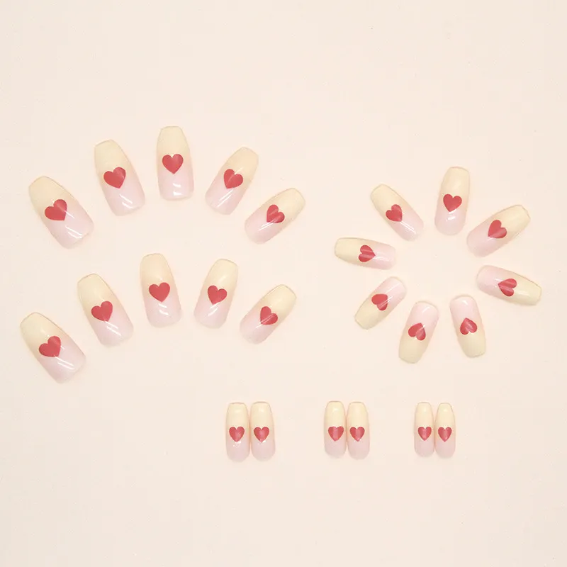 Churchf Churchf French Love Valentine's Day Nail 24 Pieces