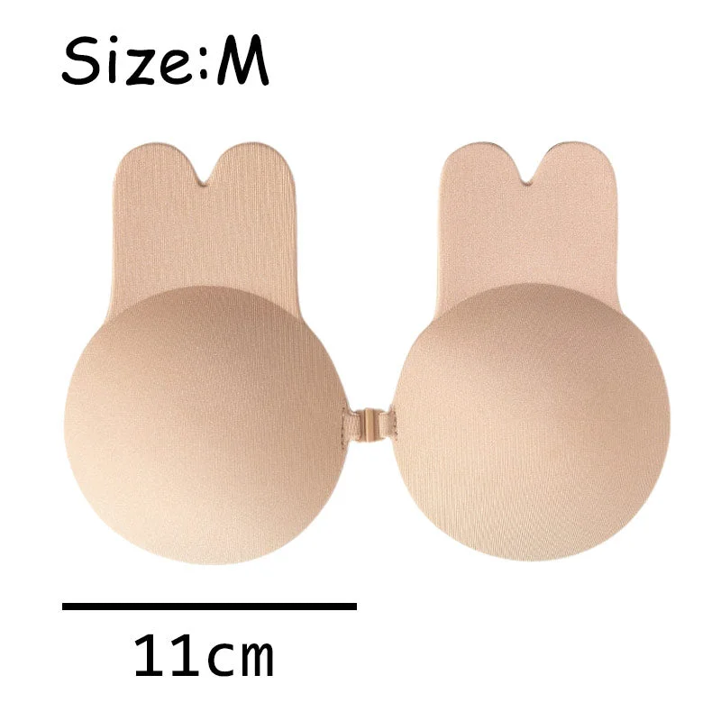 9CM-13CM Plus Size Rabbit Nipple Cover Breast Petals Intimates Accessories Push Up Invisible Bra Reusable Breast Stickers 1Pair