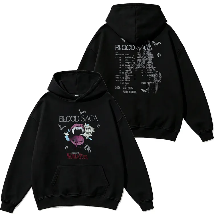 2026 ENHYPEN Blood Saga World Tour Inspired Hoodie