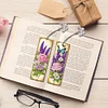 3Pcs Special Shaped Flowers Butterflies 5D DIY Diamond Art Book Mark for Office