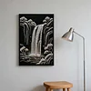 (30x40cm)DIY Pearl Painting Framed Waterfall Handmade Pearl Material Art Kit Living Room Decor