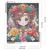 >SALE<5D DIY Full Round Drill Diamond Painting Flower and Girl Kit Home Decor 50x60cm